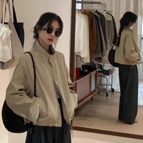 블랙퀸 블루민 소매배색 루즈핏 점퍼 blk003165