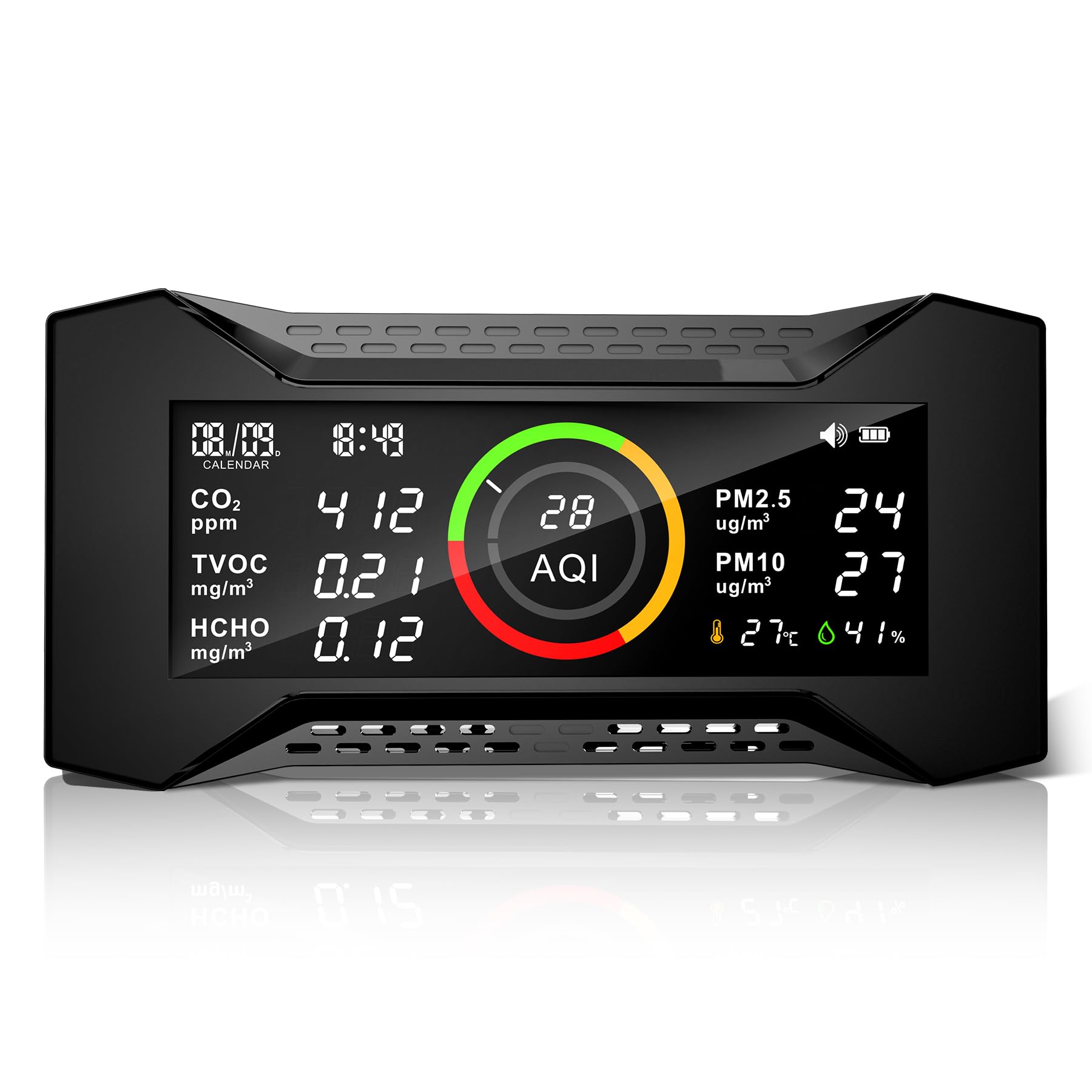 공기질 측정기 가정용 실내 공기측정기 학교용 에어 가디언 AQ 모니터 CO2 모니터PM2 5 PM10 VOC 포름알데