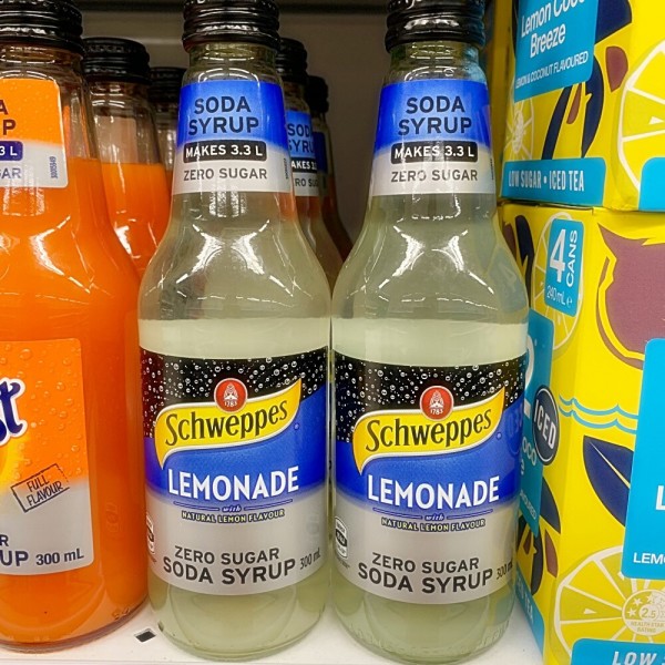 호주 스웹스 무설탕 레몬에이드 소다 시럽 300mlx2개 Schweppes Lemonade Soda Syrup