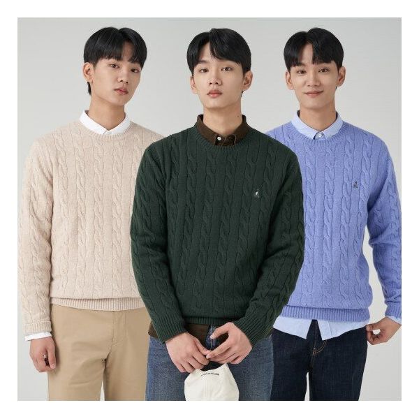 빈폴 빈폴멘 남녀공용 케이블 라운드 니트 L 선택02 589781