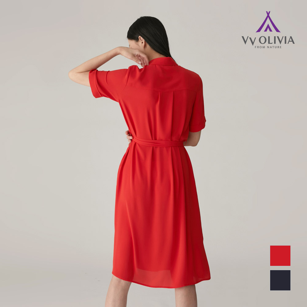 올리비아로렌 풀오픈 폴리 원피스 VVCOAXM5261