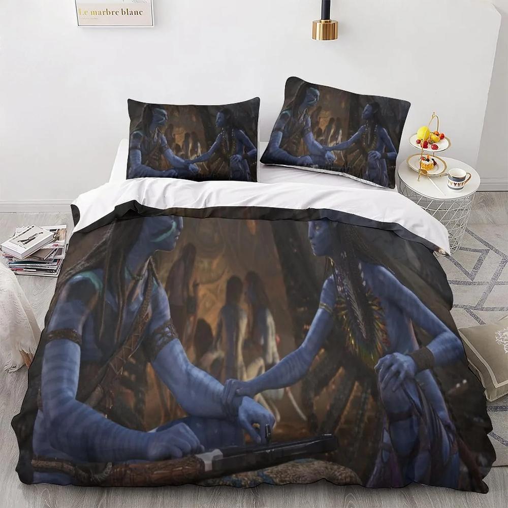 영화 아바타 물의 길 인쇄 침대 이불 커버 침구 7 4 1개 A 135x200cm-2pcs