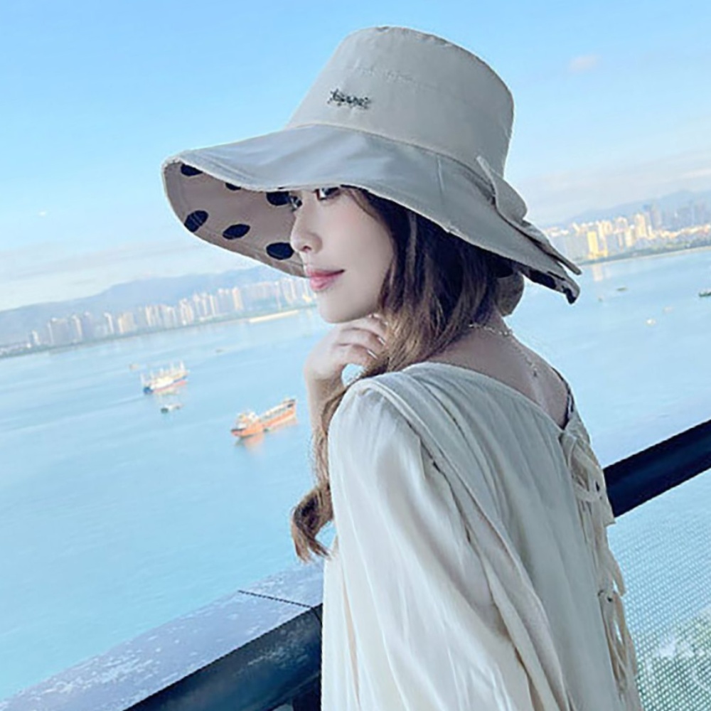 나드리 데일리 리본 스트릿 양면 여자 여행 페도라 RYWF772E4