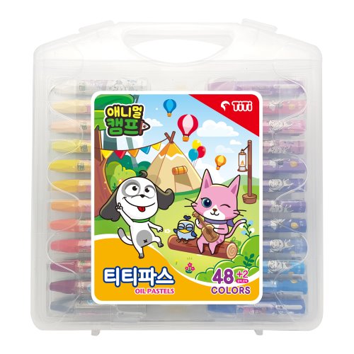티티경인 티티파스 캐릭터 크레파스 48색