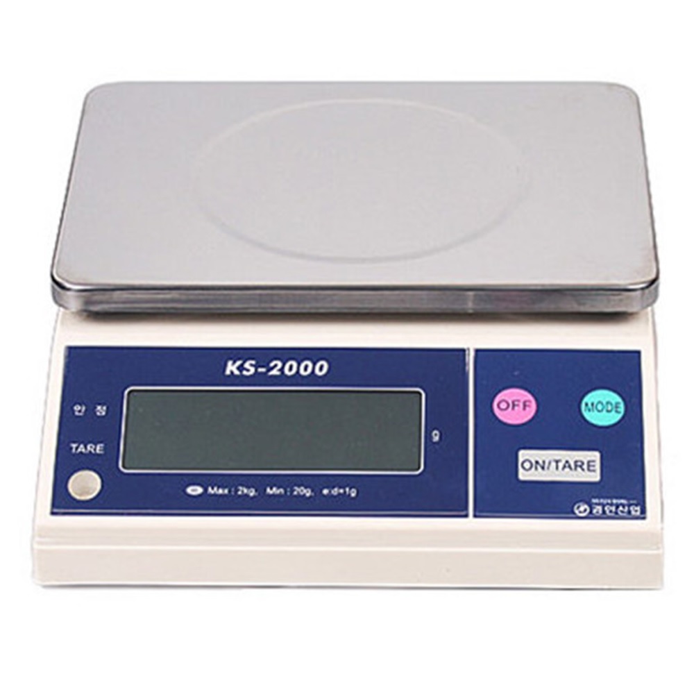 대동상사 경인 전자저울 6kg 2g 국가검정필 양면LCD 디스플레이 스테인레스 계량짐판 재고보유 KS-6000