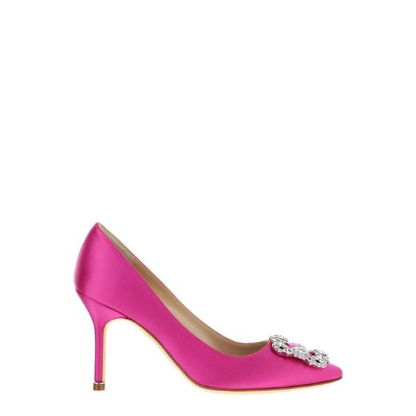 마놀로블라닉 MANOLO BLAHNIK 마놀로 블랑 한기시 임벨리쉬드 새틴 펌프스 37466467 9XX0317 5275