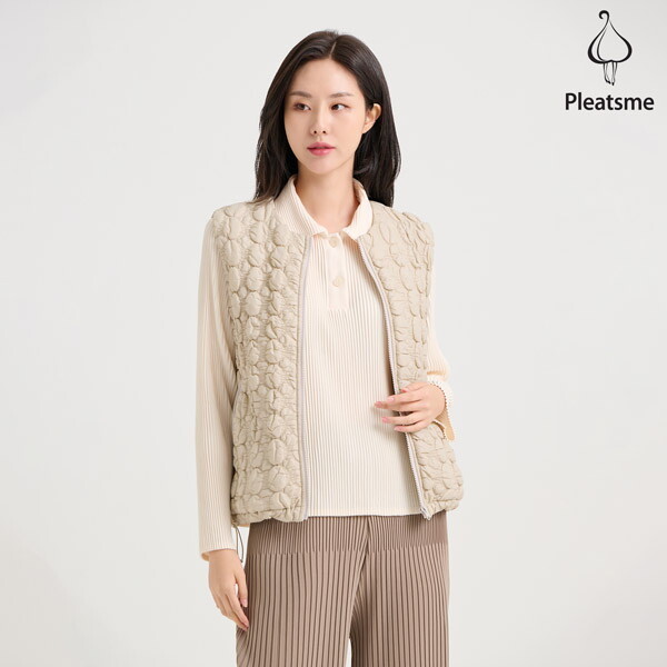 플리츠미 플리츠미 원형 자수 누비 패딩 PPVTW023004
