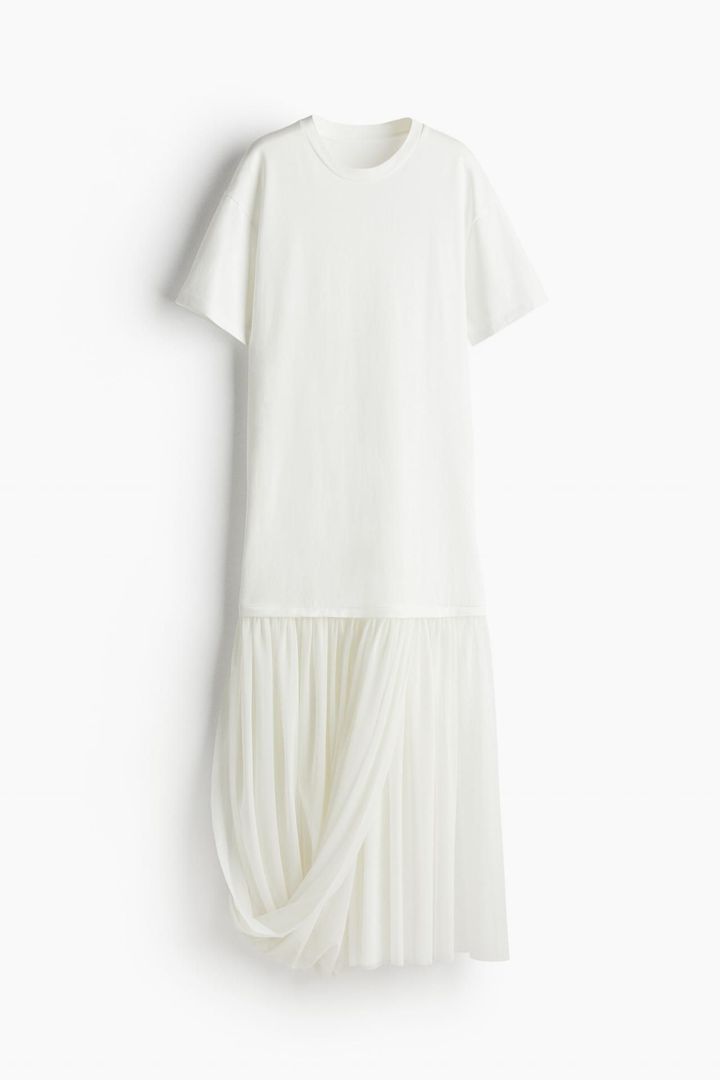 에이치앤엠 티셔츠 드레스 Meshdetail Tshirt dress 1265343001