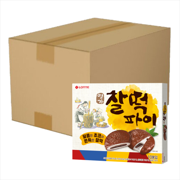 롯데웰푸드 롯데웰푸드 명가 찰떡파이 350gx8개 1박스 2박스구매시 1000원 할인x넉넉한 유통기한 350g 8개