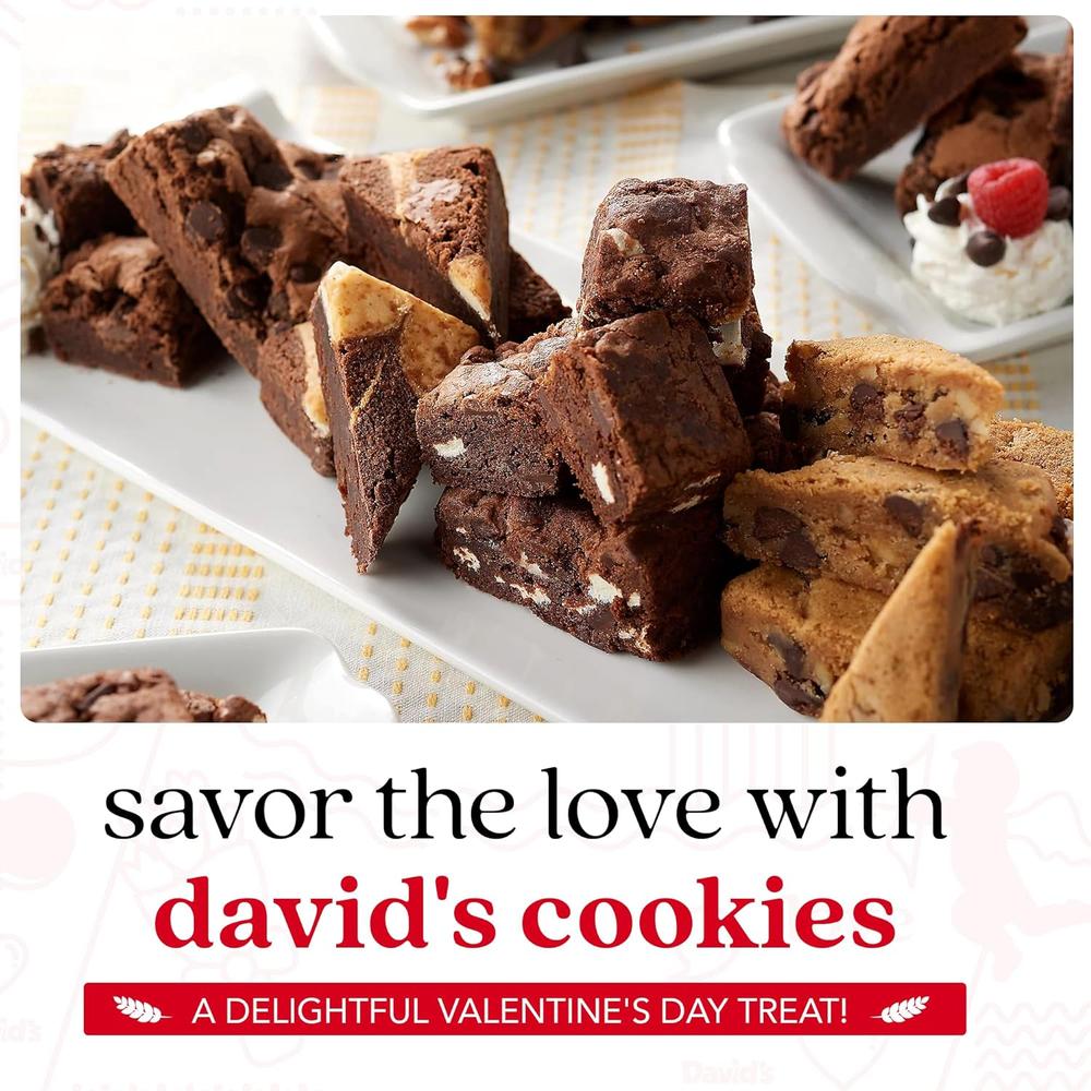David s Cookies 데이비즈 쿠키 어솔티드 브라우니 인 러브-테마 기프트 틴 박스 20pcs