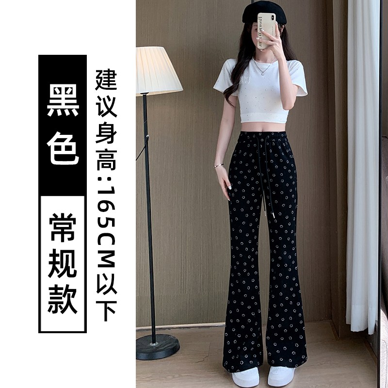 여자봄바지 스플리스 스마일 플레어 호프 봄과 스포츠 05 검은 색 기존 모델 04