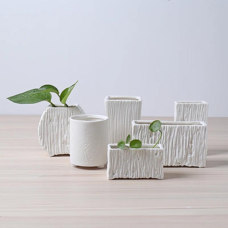 화이트 세라믹 꽃병 홈 장식 수경법 일반 열 가구 테이블 1 high12cm