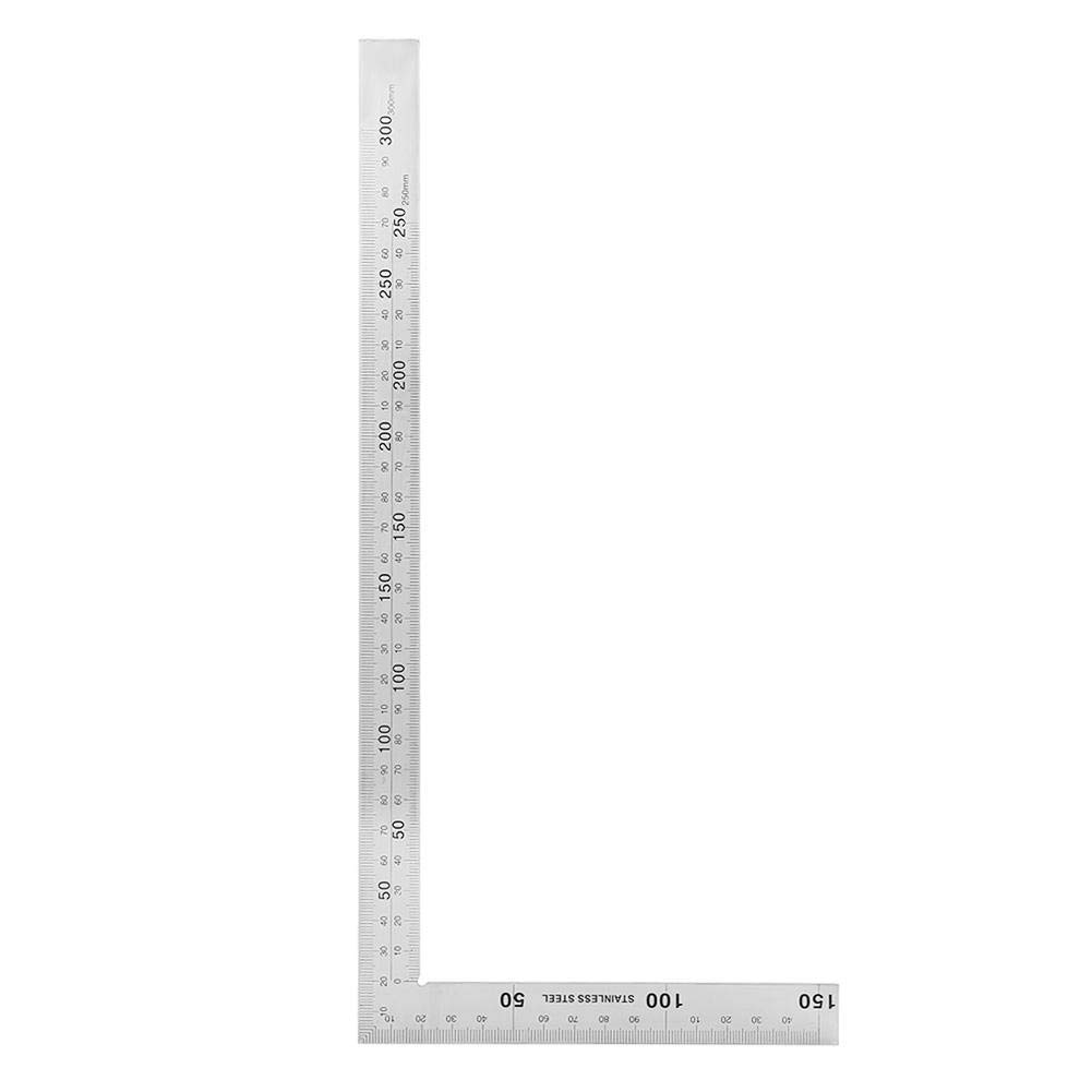 목공용 직각자 스퀘어 마킹 케가끼 프레임 스테인리스 스틸 금속 자 90도 직각 측정 도구 목수 300mm150mm