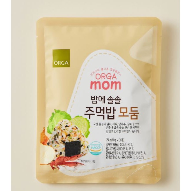 올가 올가홀푸드 밥에 솔솔 주먹밥 모둠 8g x 3p 3개 24g