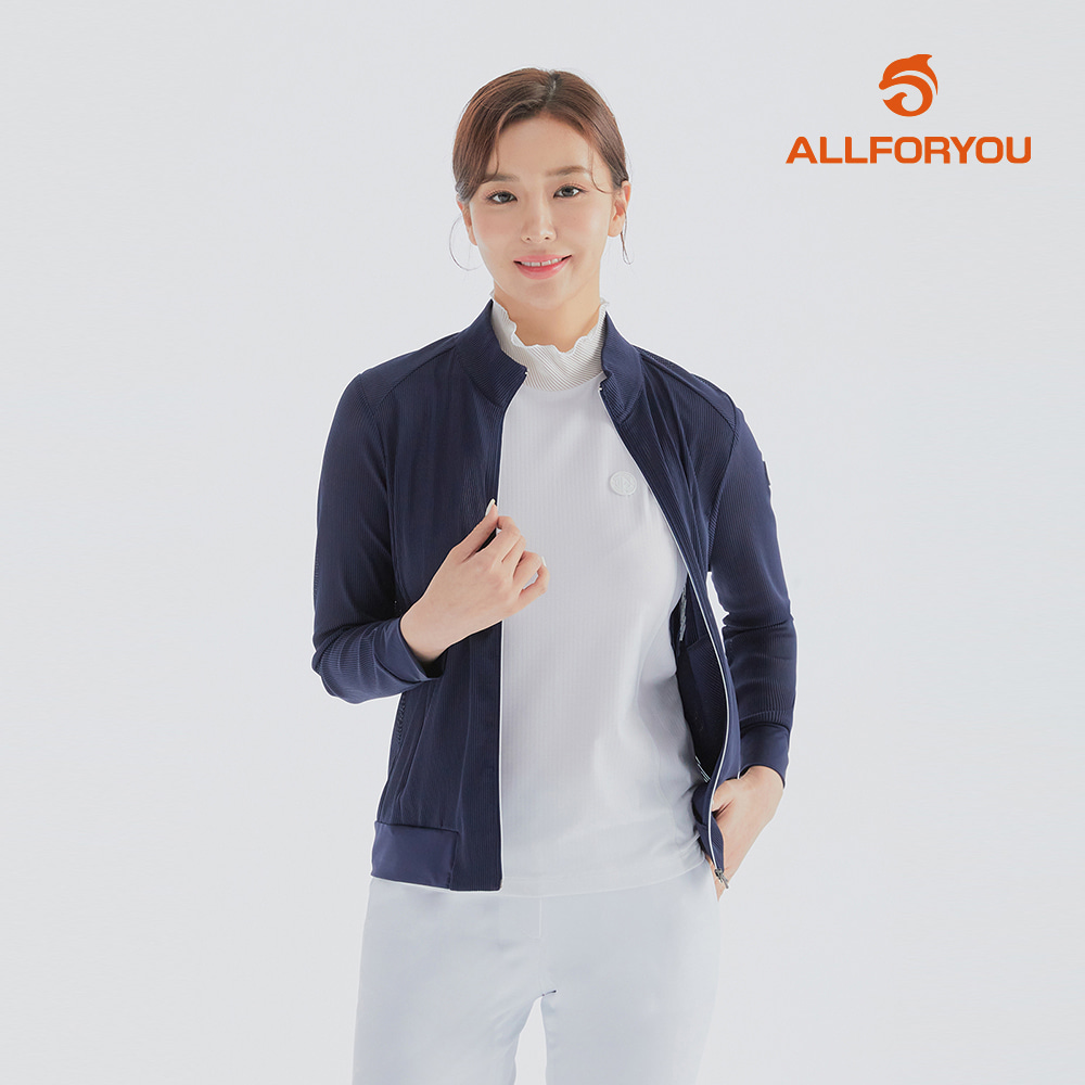 올포유 올포유 올포유 모델착장 여성 스트라이프 메쉬 집업 가디건 G AWTCL4451-915