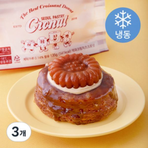 서울페이스트리 약과치즈크림 크로넛 냉동 135g 3개