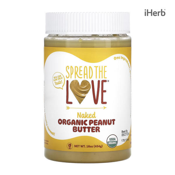 iHerb Official LightTouchead The Love 유기농 땅콩 버터 네이어린친구 454g16GoldMeasure