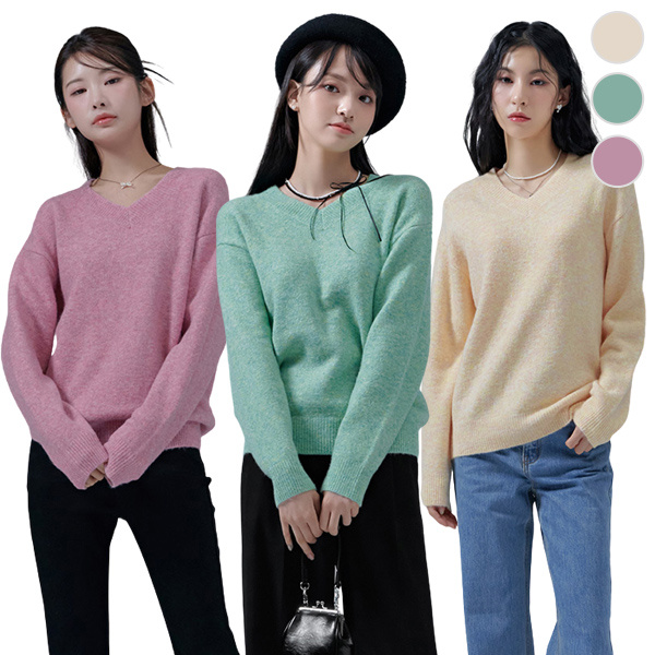 체이스컬트 홈플러스몰04 여성V넥스웨터 여성 보카시 V NECK 스웨터 CFRG5273D0P S11324346