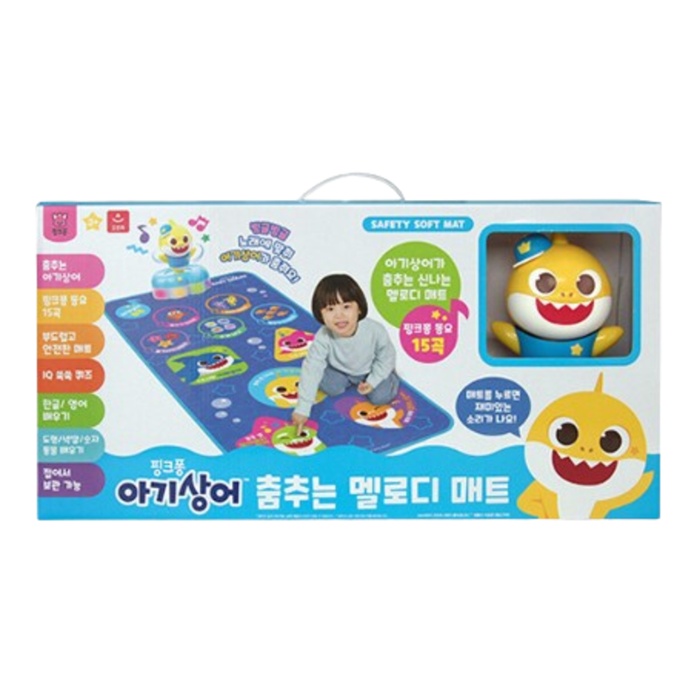 오로라월드 핑크퐁 아기상어 춤추는 멜로디 매트 혼합색상 1개