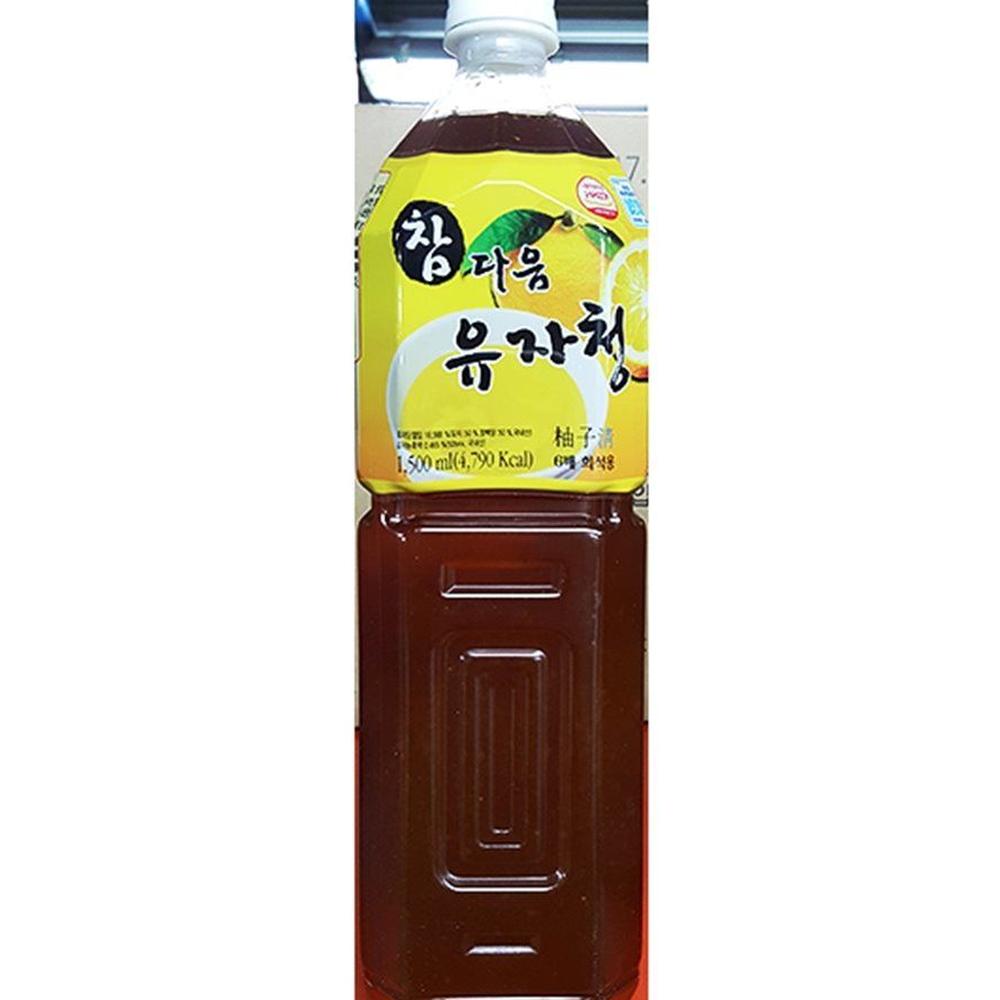 참다음 유자청 1 5L 음료원액 음료엑기스 유자차 식당용 업소용
