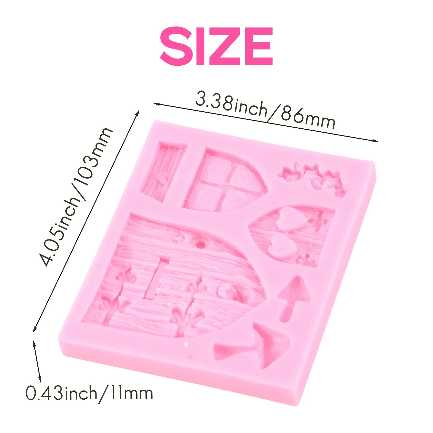 요정 집 문짝 실리콘 퐁당 초콜릿 케이크 설탕 공예 금형 몰드 도구 3D