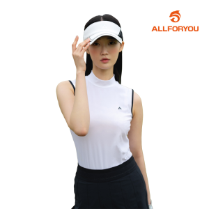 올포유 올포유 모델착장 여성 골지 하프넥 민소매 티셔츠 G AWTSL5187-100