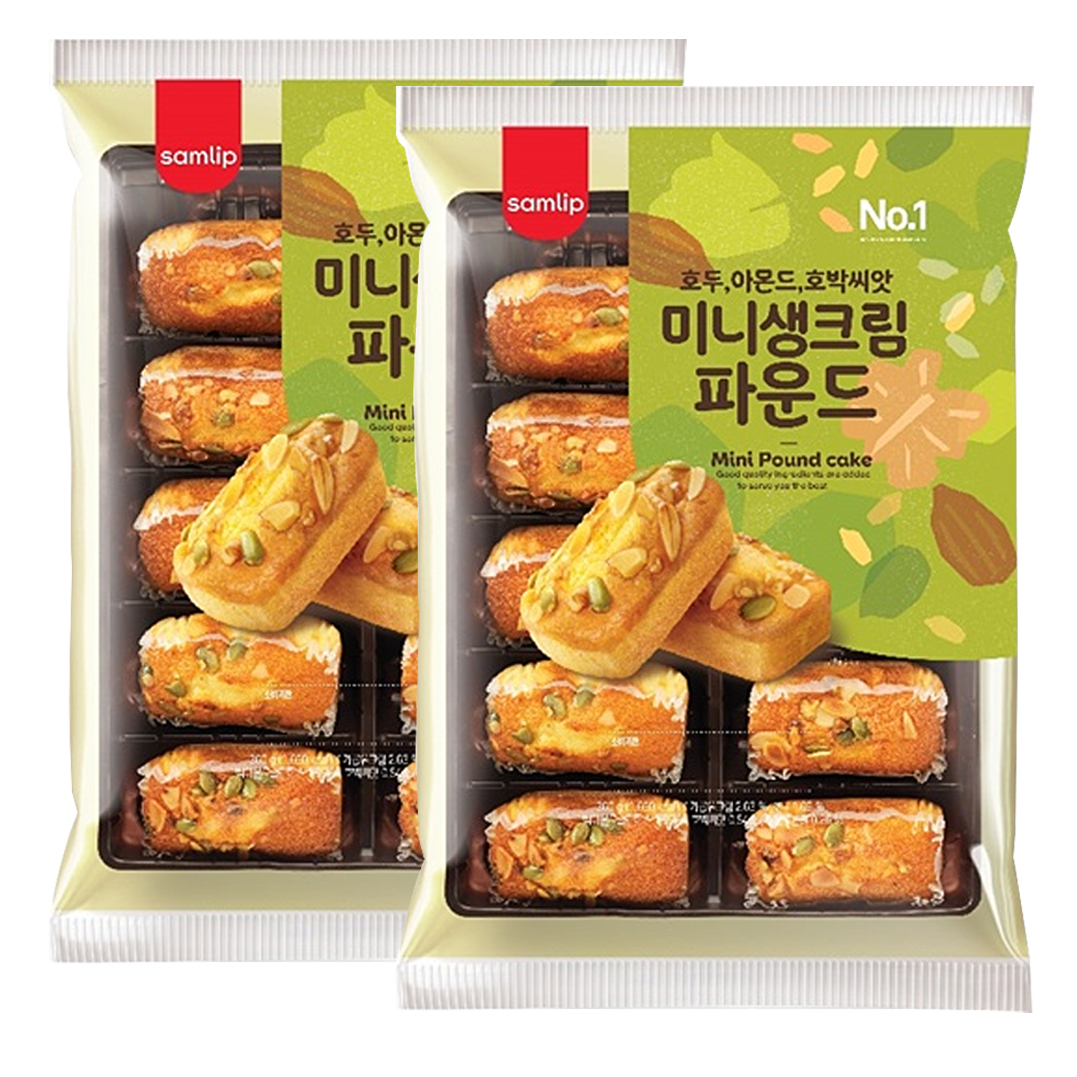 에스피씨삼립 삼립 삼립 미니 생크림 파운드케익 360g x2개