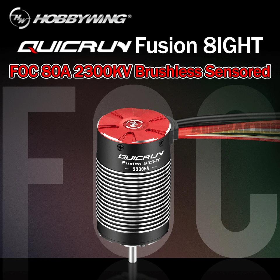 HOBBYWING QUICRUN 퓨전 8 라이트 브러시리스 센서 모터 ESC 18 RC 카 락 크롤러 전원 시스템용 통합 투인