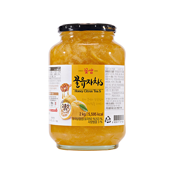 꽃샘식품 꽃샘 꽃샘식 꿀유자차S 2kg 2개