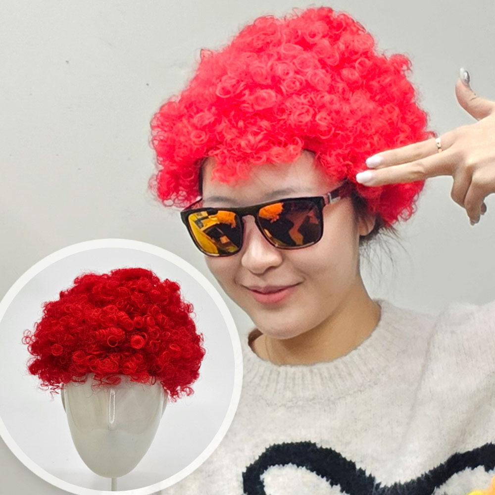 인생사진 네컷 폭탄 뽀글머리 가발
