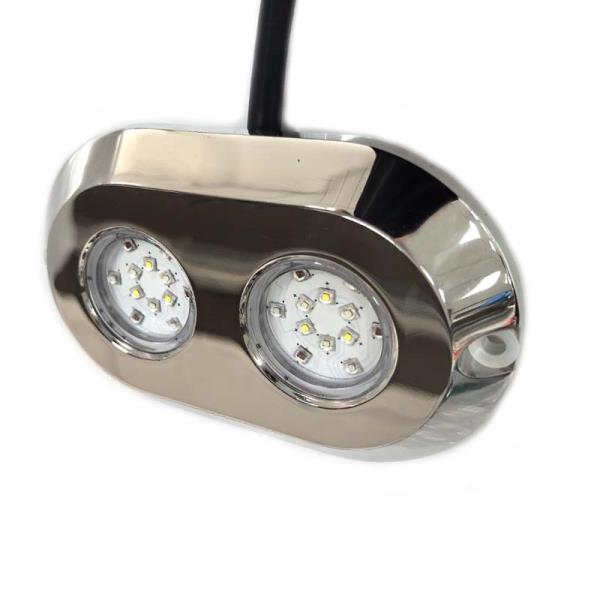 고강도 120W RGBW DC 수중 LED 보트 조명 수영장 부두 연못