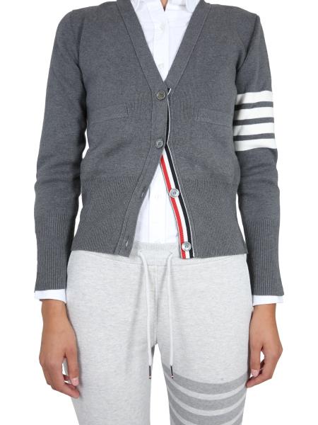 톰브라운 THOM BROWNE 가디건 IN LANA CON SCOLLO A V FKC207A00