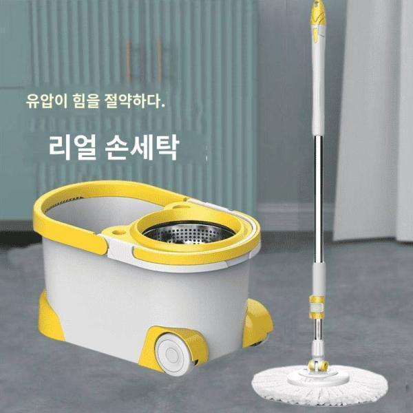 미니 스핀 대걸레 통통 대걸레 통 가정용 손세탁 없이 물세탁 대걸레 통걸레 대걸레 신세탁