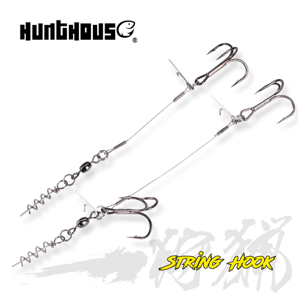 Hunthouse-소프트 루어 리그 싱글 더블 후크 큰 낚시 태클 도구 페스카 오리진
