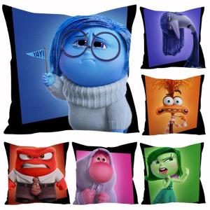 인사이드아웃2 Inside Out 2 애니메이션 쿠션 커버 귀여운 베개 소파 룸 자동차 슬립 홈 데코 선물