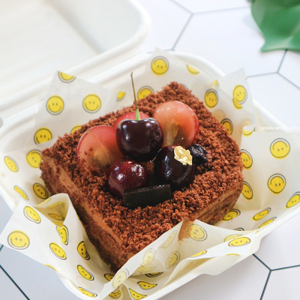 웰베이킹 스마일 코팅 유산지 10장 식품포장지 베이킹 햄버거 샌드위치 김밥포장