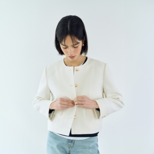 공드린 Ember tweed jacket cream