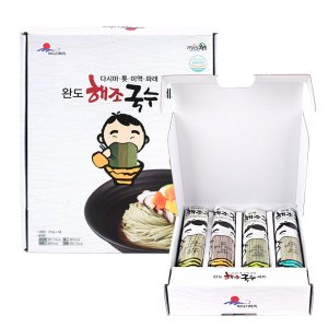 완도바다식품 바다가득히 바다가득히 완도바다 해조국수 4종세트 다시마 미역 톳 파래 각250g