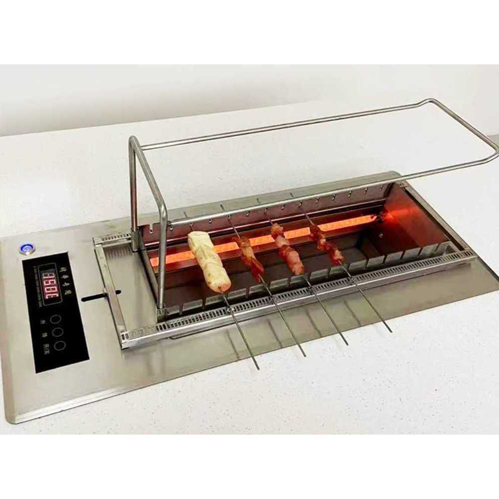 양꼬치그릴 꼬치구이 기계 자동 회전 바베큐꼬치 불판 1개
