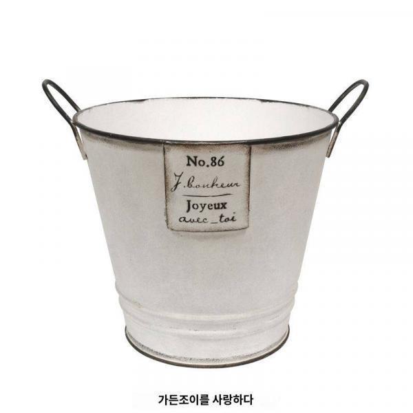 정원을 사랑하다 원예잡화 철예 구제화합 양철 밍크 화분 86쌍 귀수저 원통 화분