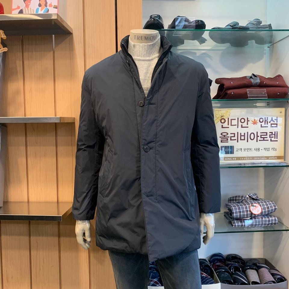 트레몰로 트레몰로 주 세정 어반 남성복 20 FW 왕 깔끔 한겨울까지... 거위털 구스 다운 패딩 바바리 점퍼 코트 트레몰로7881 그레이쉬블루 100