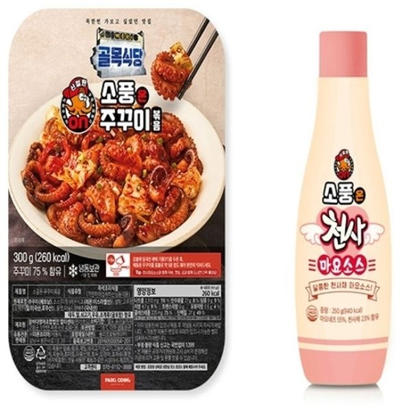 백종원의 골목식당 소풍온 쭈꾸미 4팩 천사마요 1통
