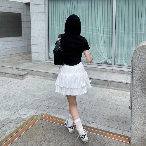 속바지 비침X 미야 캉캉 플리츠 미니 스커트-2color