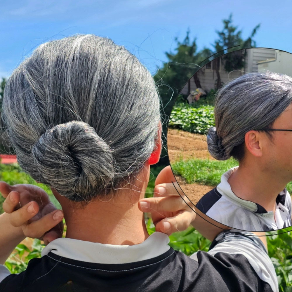 쪽진머리 할머니 가발
