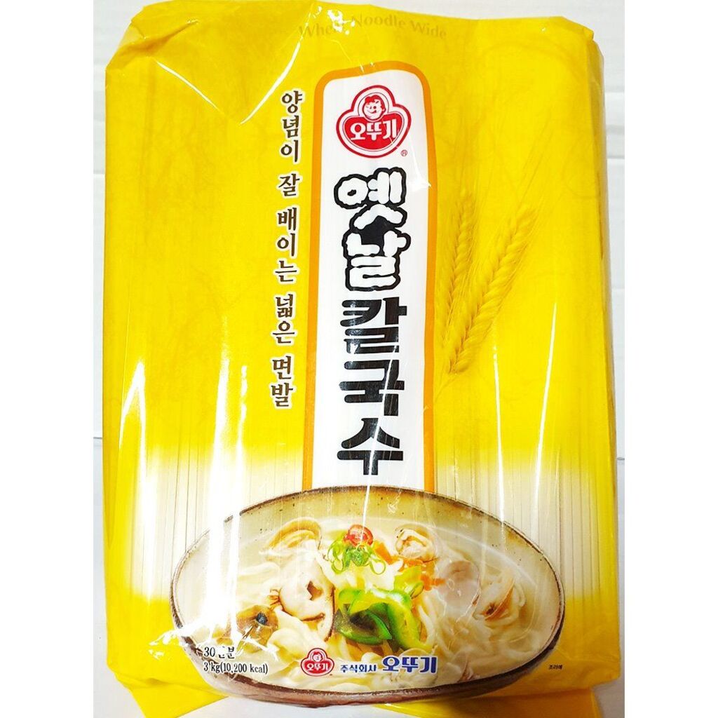 오뚜기 오뚜기 오뚜기 비빔 쫄깃한 콩 면사리 업소용 불지않는 국수 면 대용량 옛날 칼국수 3kg 4개