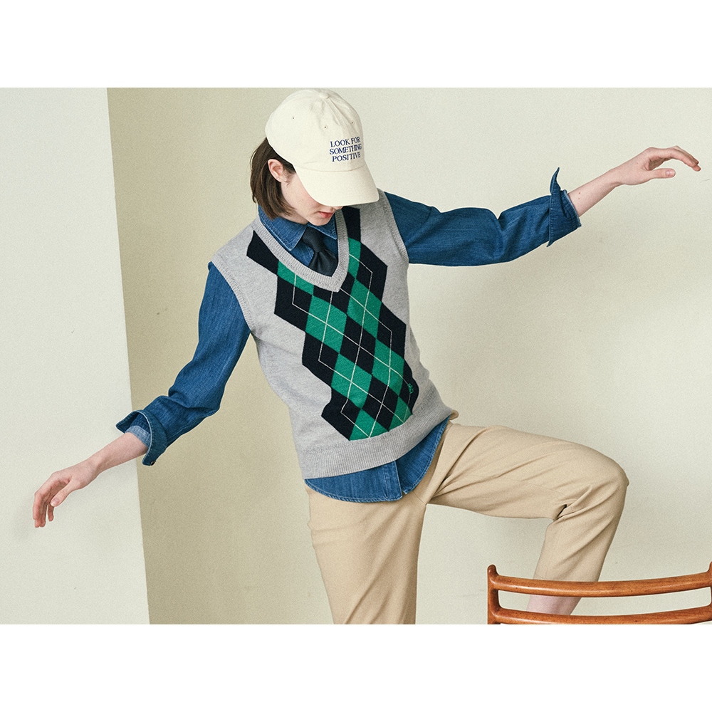 BCBG 클래식 데님 블라우스 B4S2B423