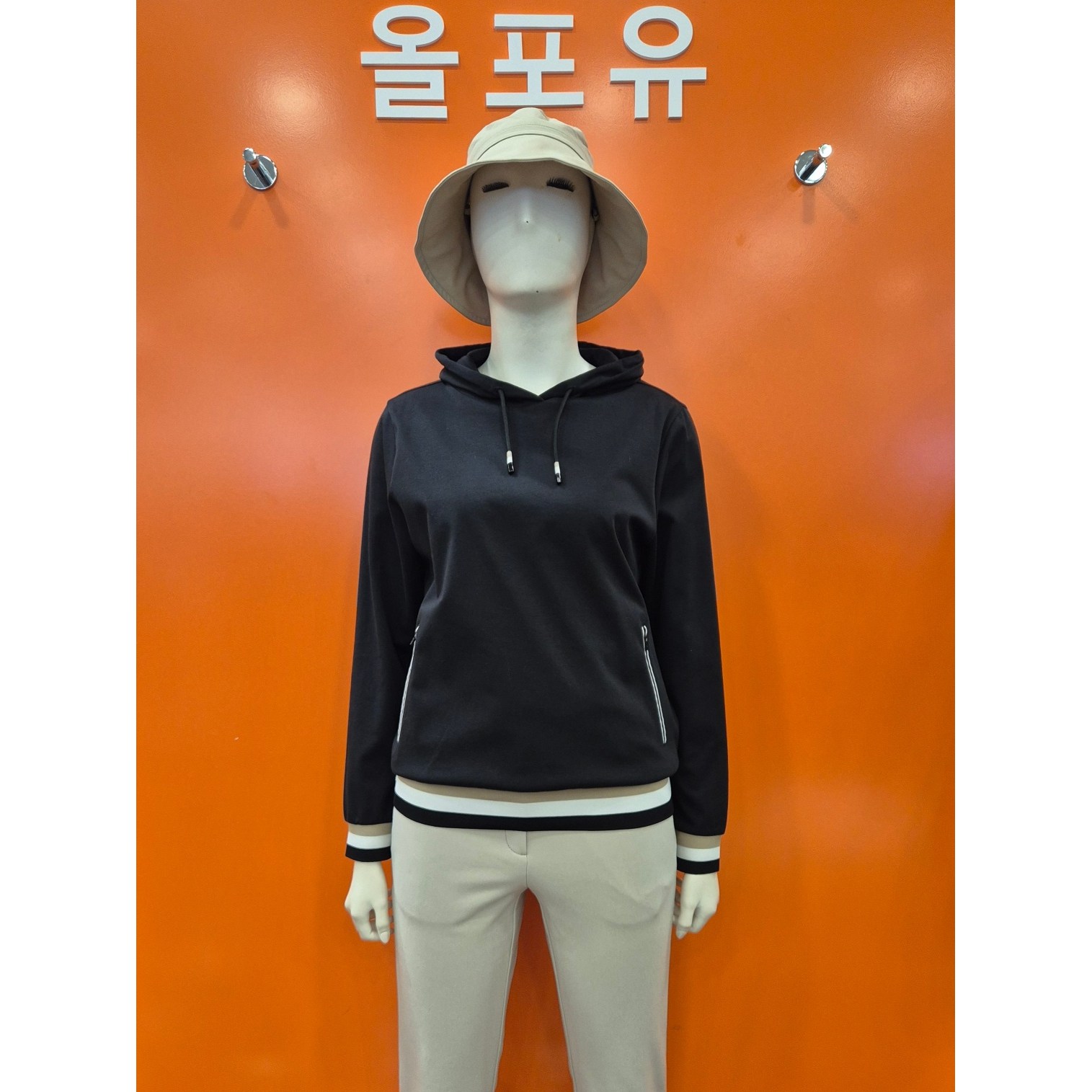 올포유 올포유 편하고 스포티한 여성 솔리드 후드 티셔츠 90 S AWTRN2261 199