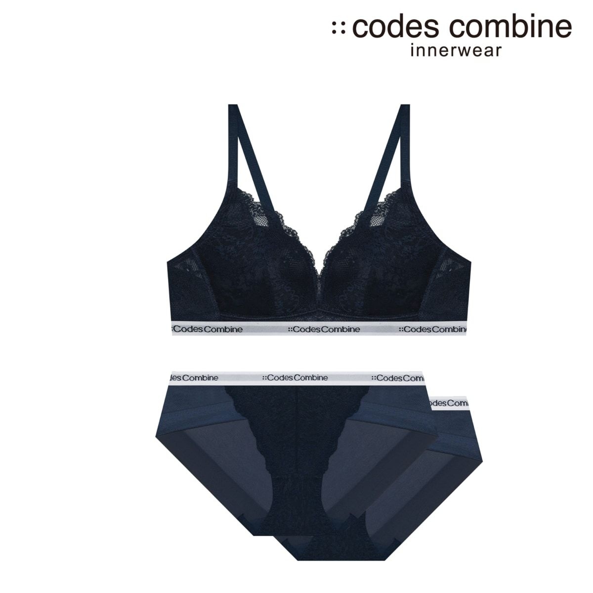 100 코데즈컴바인이너웨어 여성속옷 브라1 팬티2 노와이어 브라세트 신 BR131DNV BP131DNV