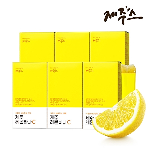 JEJUICE 제주 레몬하나C 젤리 20gx14포x6박스