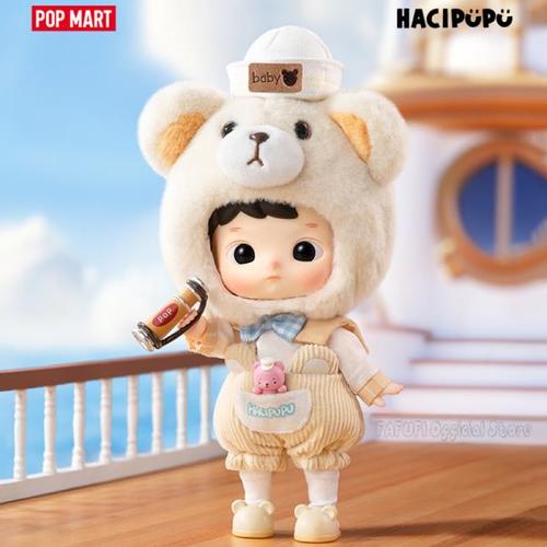 POPMART HACIPUPU 캡틴 작은 곰 인형 장난감 귀여운 애니메이션 피규어 데스크탑 장식품 컬렉션 선물